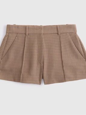 Abercrombie & Fitch Tailored Plaid Bermuda Shorts - Tan
